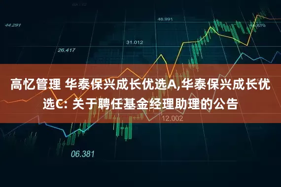 高忆管理 华泰保兴成长优选A,华泰保兴成长优选C: 关于聘任基金经理助理的公告